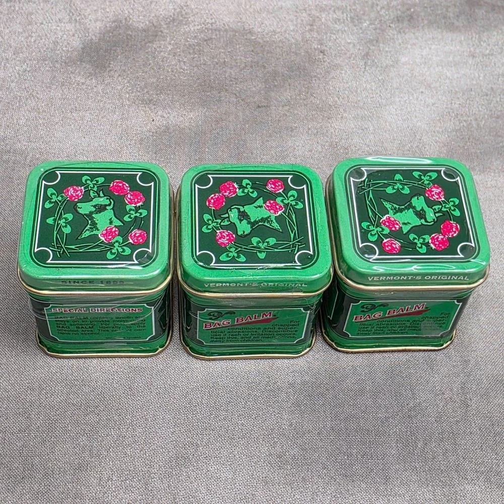 (X3) Vermont's Original Bag Balm Skin Moisturizer for Dry Skin 1 oz Mini Tins